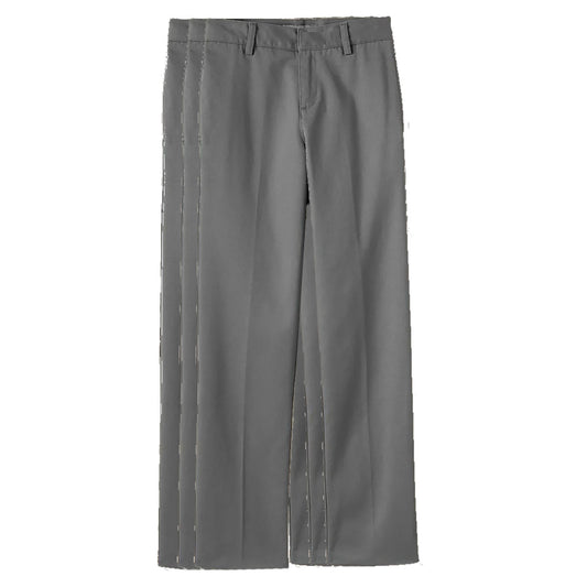 Pantalones para niños con parte delantera plana (Husky), azul marino, paquete de 3