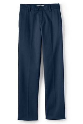 Pantalones para niños con parte delantera plana (Husky), azul marino, paquete de 3