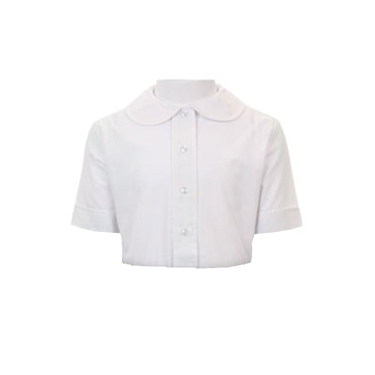 Girls Top Peter Pan Collar Blouse Short Sleeve