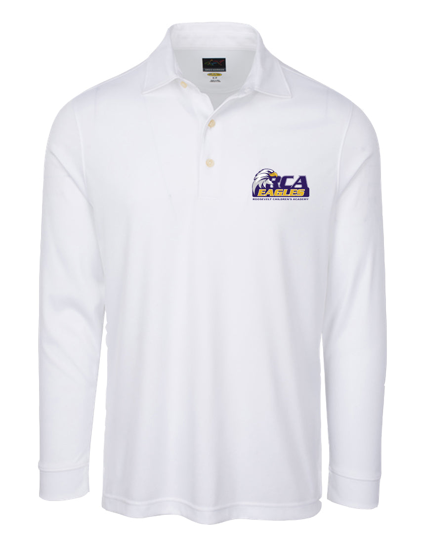 Polo de manga larga para niño (blanco)