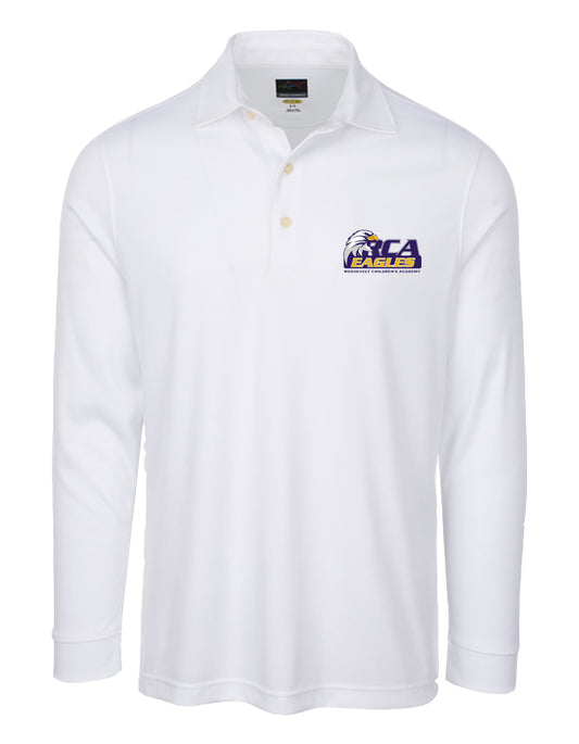 Polo de manga larga para niño (blanco)